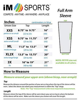 iM Sports Long Driver Sun Sleeves red XXX-Large, packaging shows USA-made quality and durability.