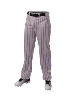 Alleson Athletic Badger Sports 655WPN Crush Pinstripe Pant – Large, Grey/Black
