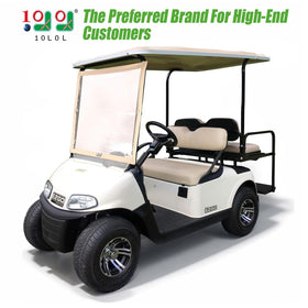 10L0L EZGO RXV windshield top fold-down enables adjustable airflow