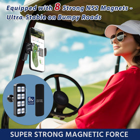 kelofam Golf Cart Phone Holder Mount – Durable Clamp, 360° Rotation, Universal Fit for EZGO/Club Car/Yamaha