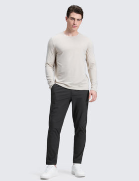 CRZ YOGA Men's All Day Comfy Golf Pants - Ink Gray, 30W x 28L, Quick-Dry Lightweight Trousers with Pockets