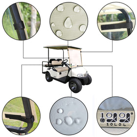 10L0L EZGO RXV crack-resistant PVC windshield for durable daily use