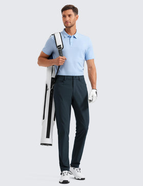 CRZ YOGA Men's All Day Comfy Golf Pants - Quick Dry, 5-Pocket, True Navy 36W x 34L