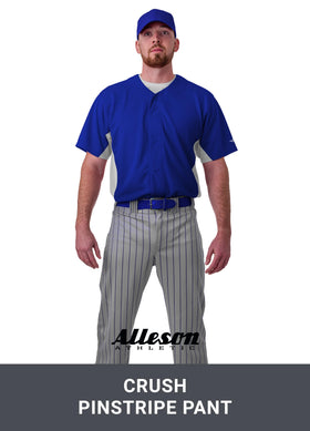 Alleson Athletic Badger Sports 655WPN Crush Pinstripe Pant – Large, Grey/Black