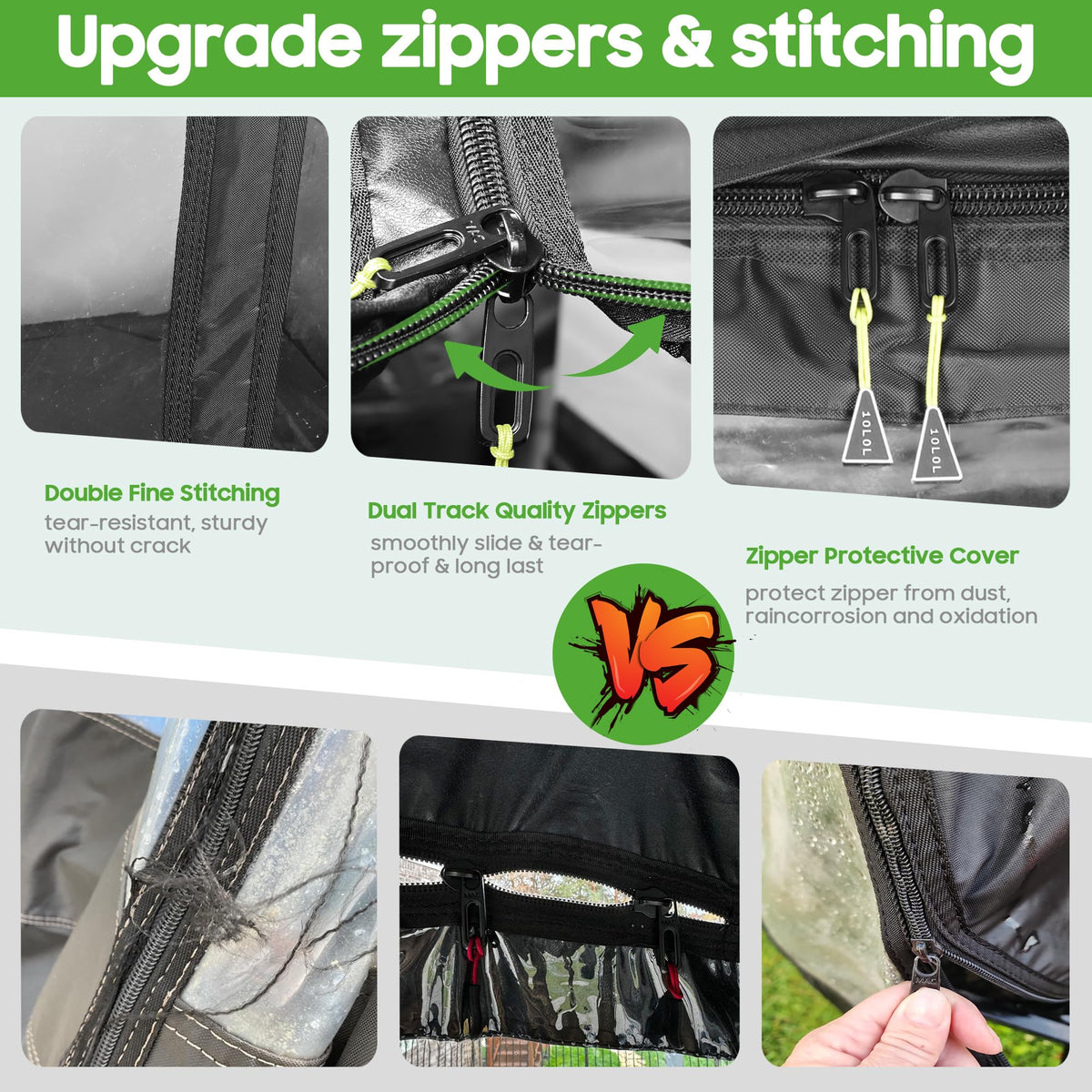 Velcro-secured door rolls on the 10L0L enclosure.