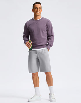 Soothfeel Men's Casual Golf Shorts - Lightweight, Flat Front, 3 Pockets (7/9/11)