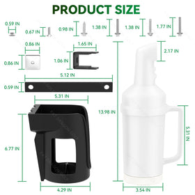 Panglong Precedent No-Drilling Golf Sand Bottle with Handle – 35oz 2-Pack for Club Car Precedent