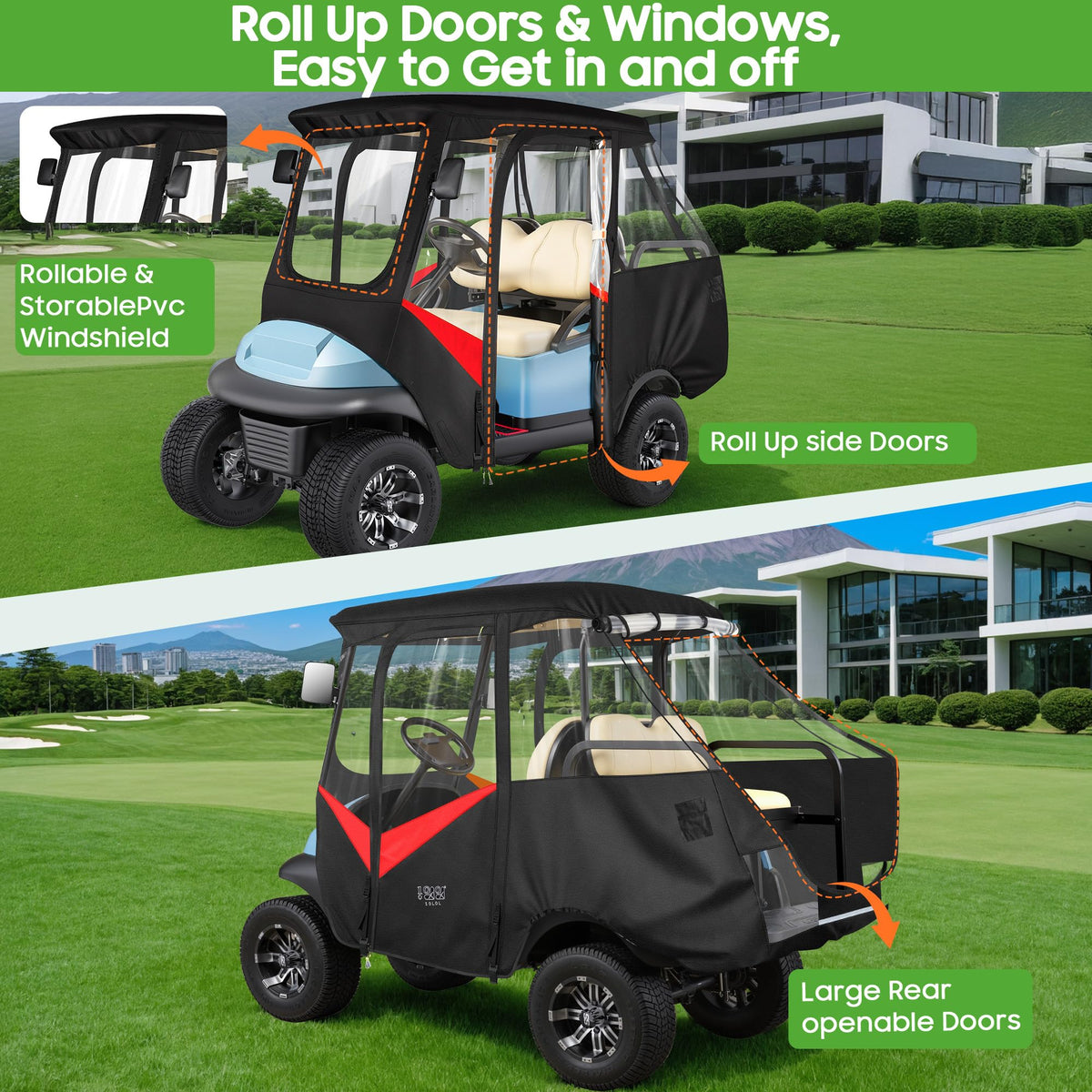 Easy, tool-free setup with the 10L0L enclosure and carry bag.