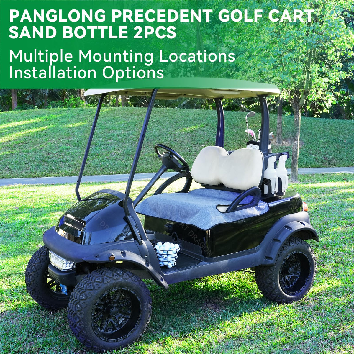 Panglong Precedent No-Drilling Golf Sand Bottle with Handle – 35oz 2-Pack for Club Car Precedent