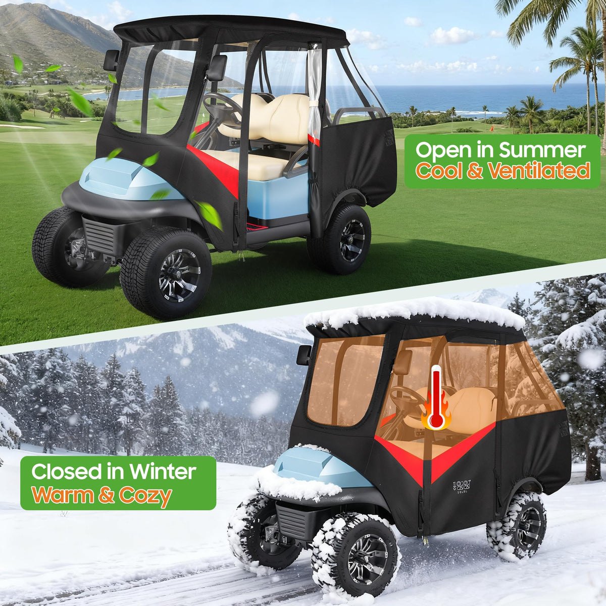 Fits standard short-roof Club Car Precedent models.