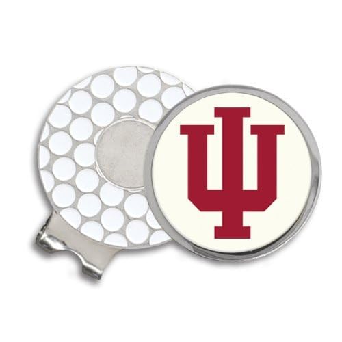 Indiana Metal Craft IU ball clip with crimson enamel marker, perfect gift for Indiana Hoosier fans.