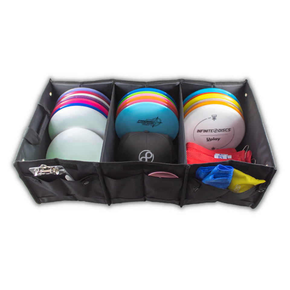 Infinite Discs tote holds 60-80 discs for bulk storage.