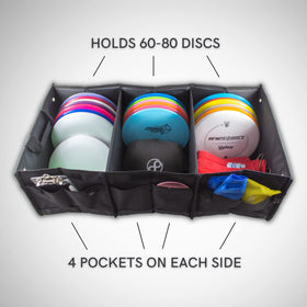 Infinite Discs tote features a durable, lightweight shell for transport.