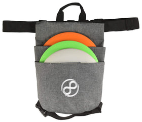 Infinite Discs Holster Grey front view, compact two-to-three disc capacity
