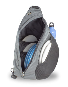 Infinite Discs Slinger front putter pouch for easy access to putters