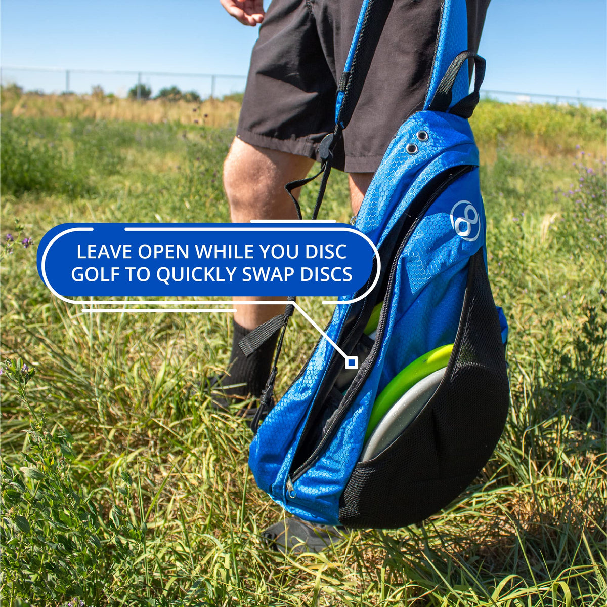 Infinite Discs Slinger Backpack lightweight design for effortless carrying.