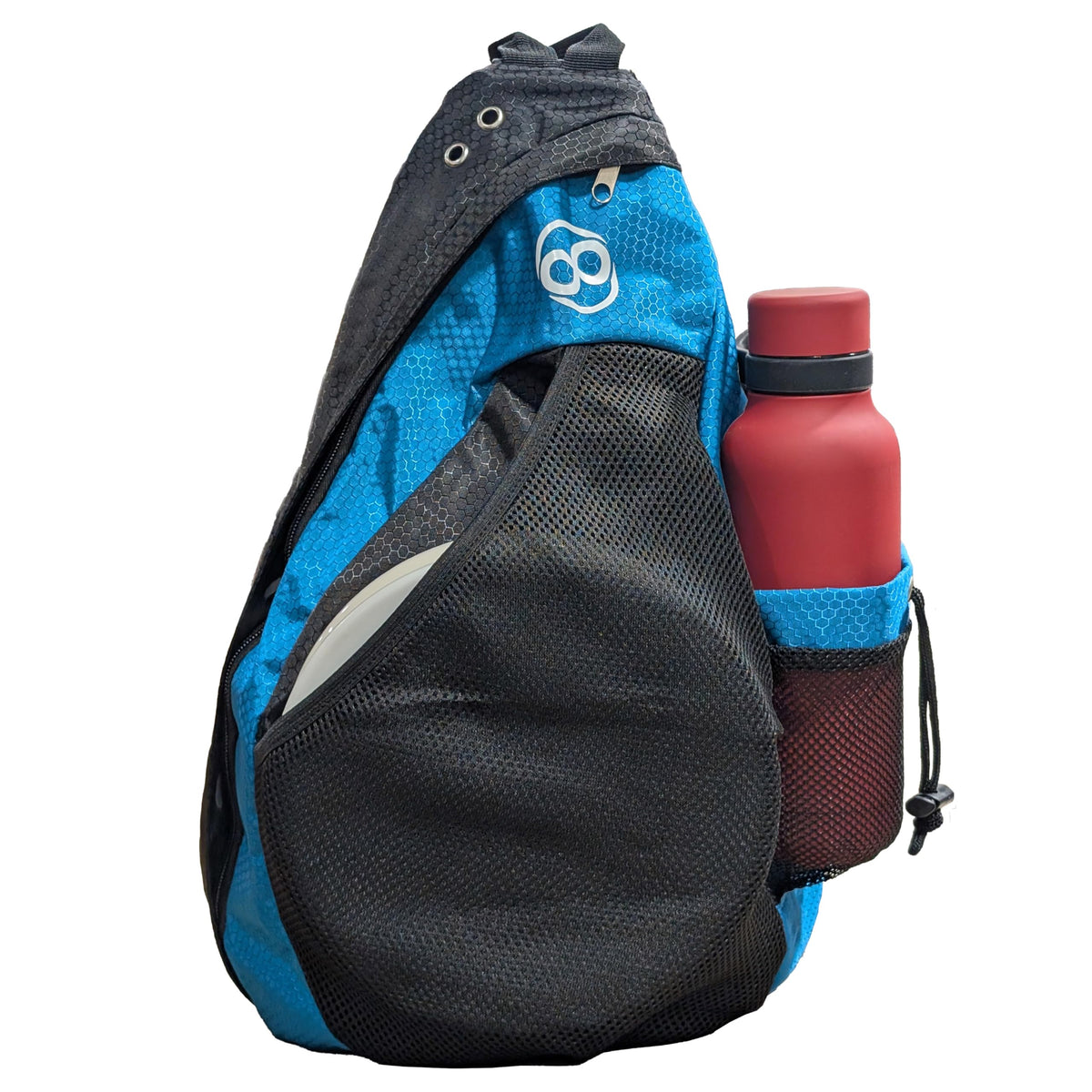 Infinite Discs Slinger Bag with discs, easy access storage for quick rounds.