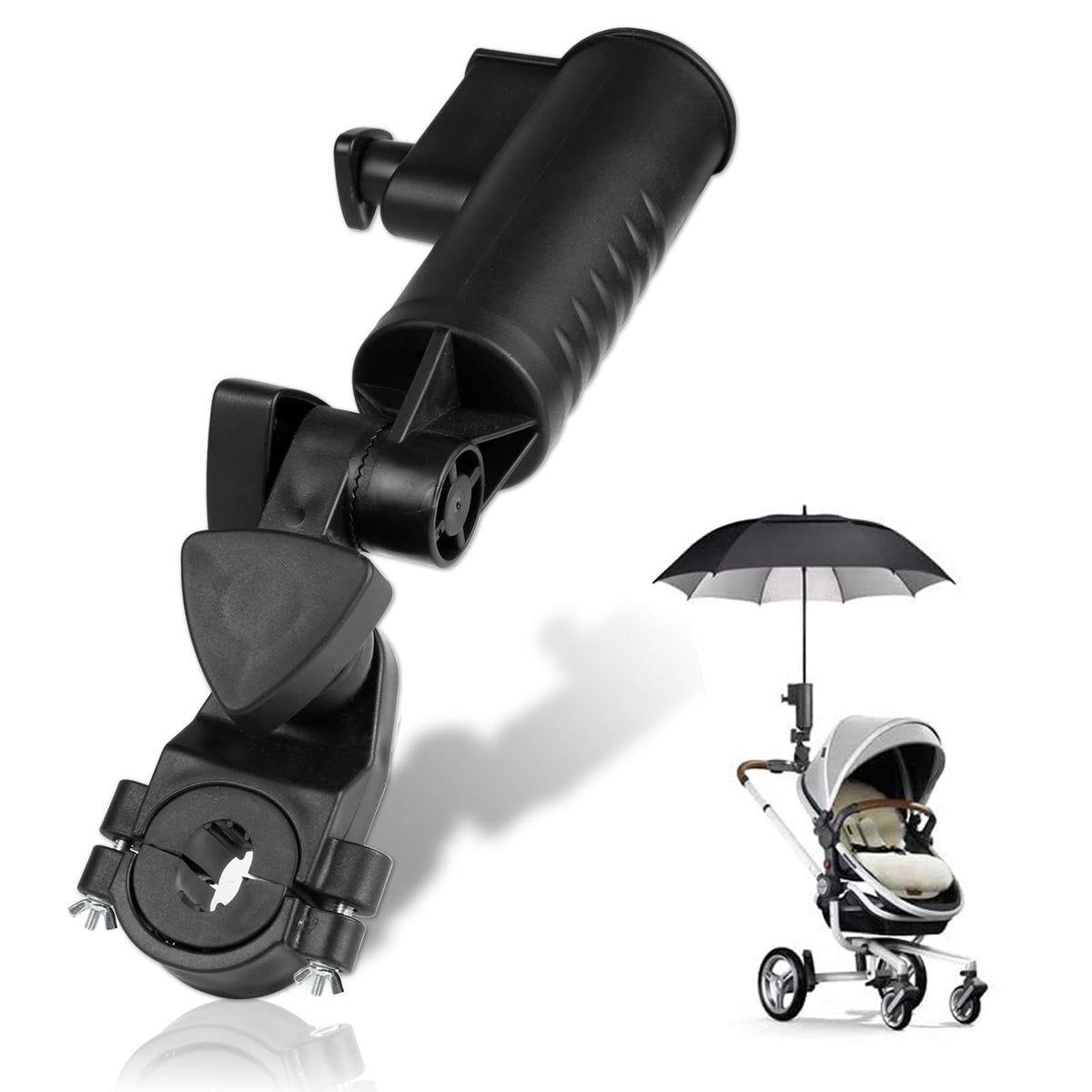 INNOLIFE universal golf push cart umbrella holder on cart provides hands-free shade during play