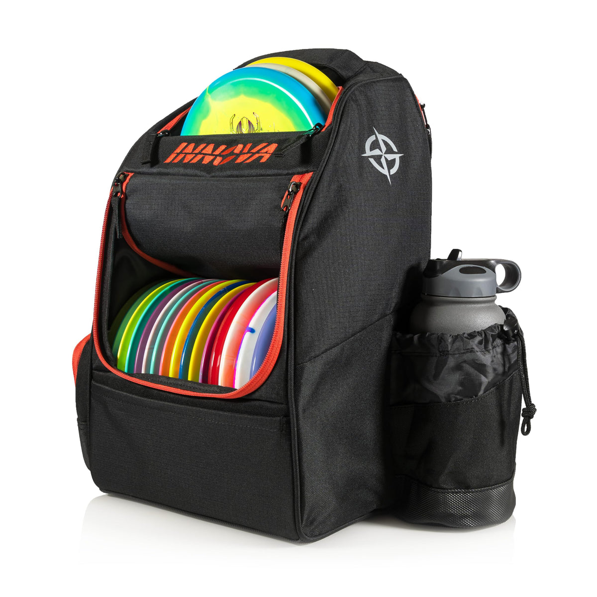 Interior view of Innova Adventure Pack highlighting organized discs and gear compartments