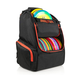 Pocket layout of Innova Adventure Pack with five zippered pockets for essentials