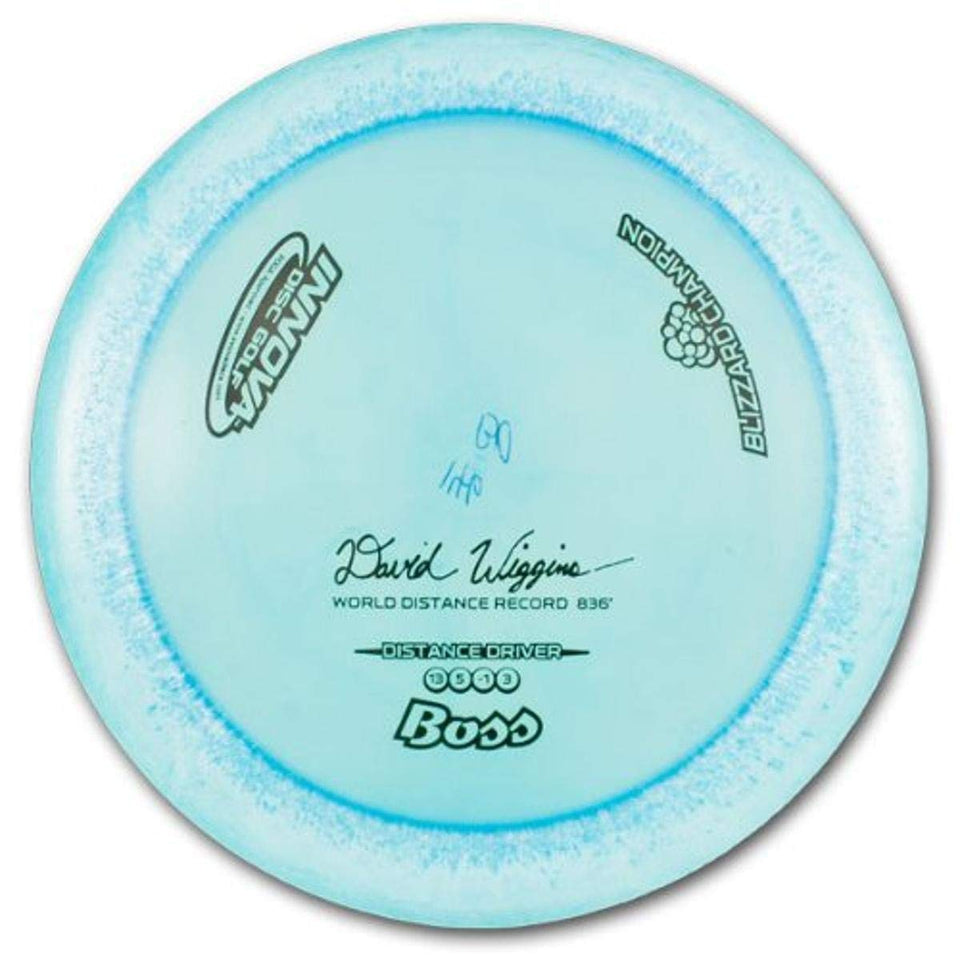 Innova Blizzard Boss distance driver enabling long-range flights with stable S-curve, beginner-friendly