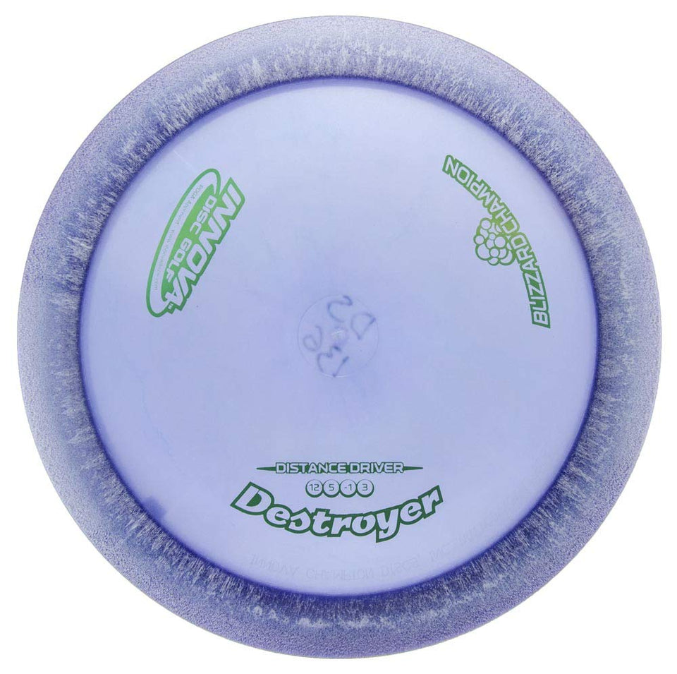 Innova Blizzard Destroyer disc front view, fast distance driver for powerful throws in wind