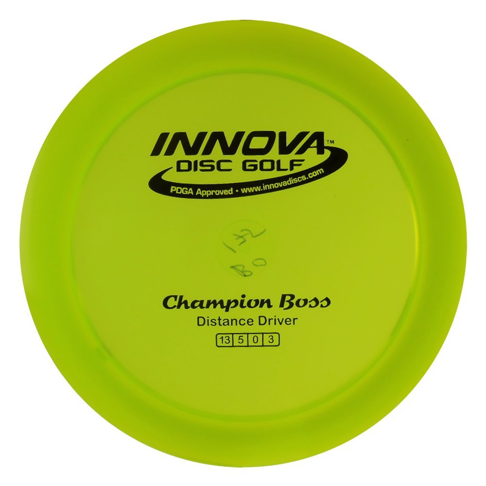 INNOVA Boss in-flight action highlights length potential with predictable fade for power throws.