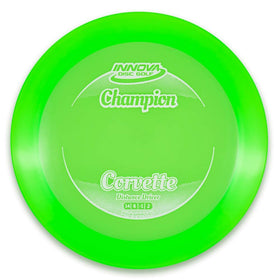 INNOVA Corvette distance driver in flight highlighting long glide for extended throws