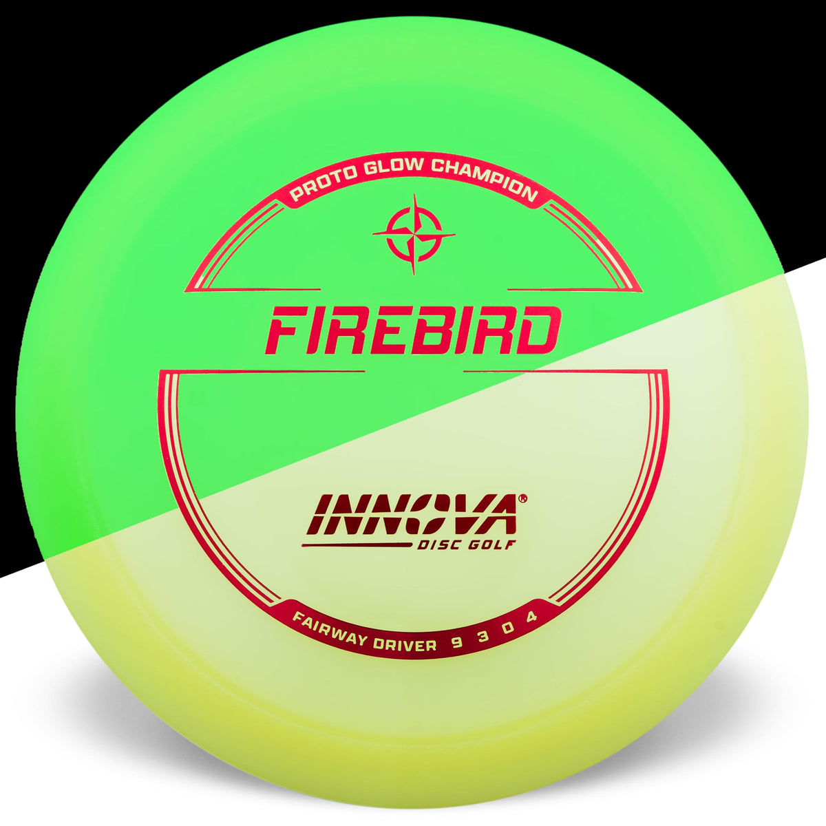 Innova Champion Glow plastic highlights durability during daylight play.