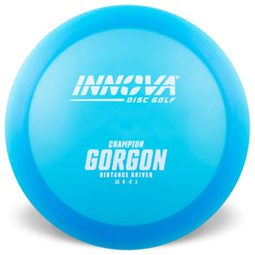 Innova Champion Gorgon distance driver side view, stable flight for tight fairways.