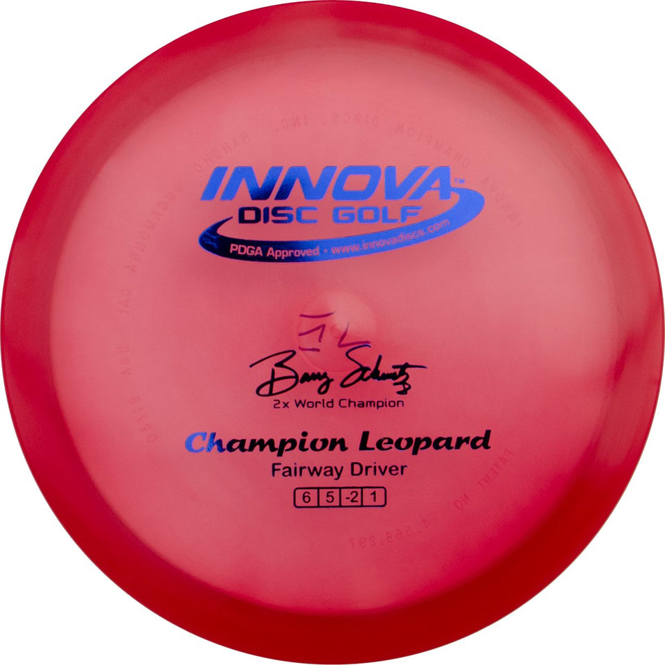 Innova Champion Leopard fairway driver in flight showing glide and straight flight