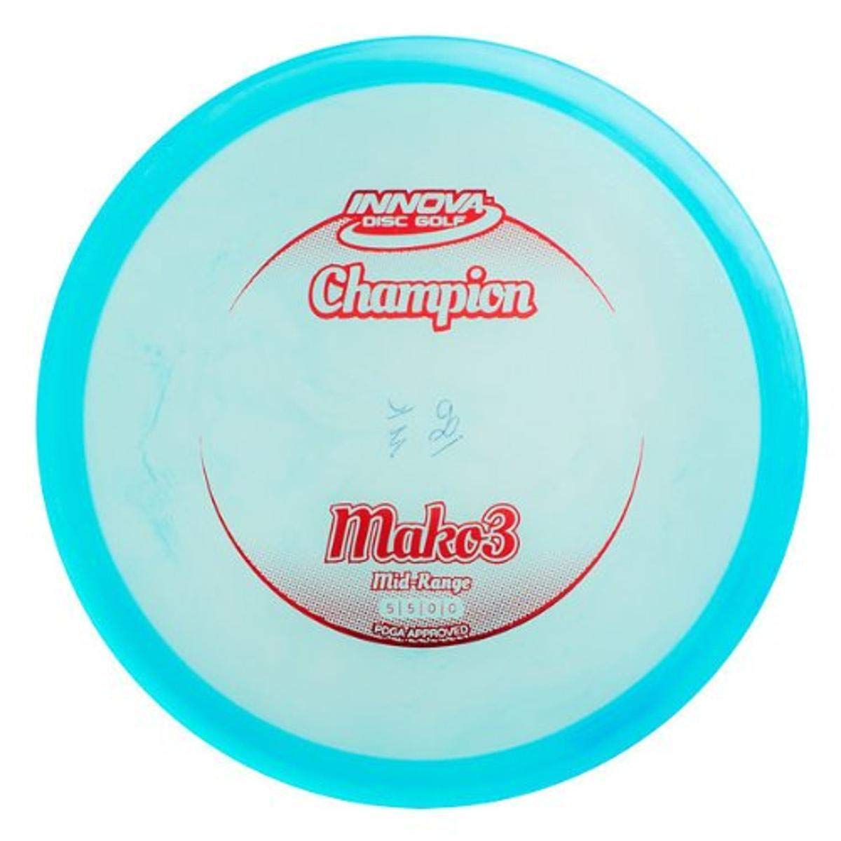 Innova Mako3 mid-range disc in Champion plastic for straight flights and reliable glide.