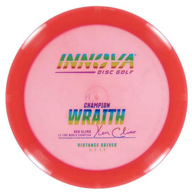 Innova Champion Wraith top-view disc golf driver showing long-range stability.