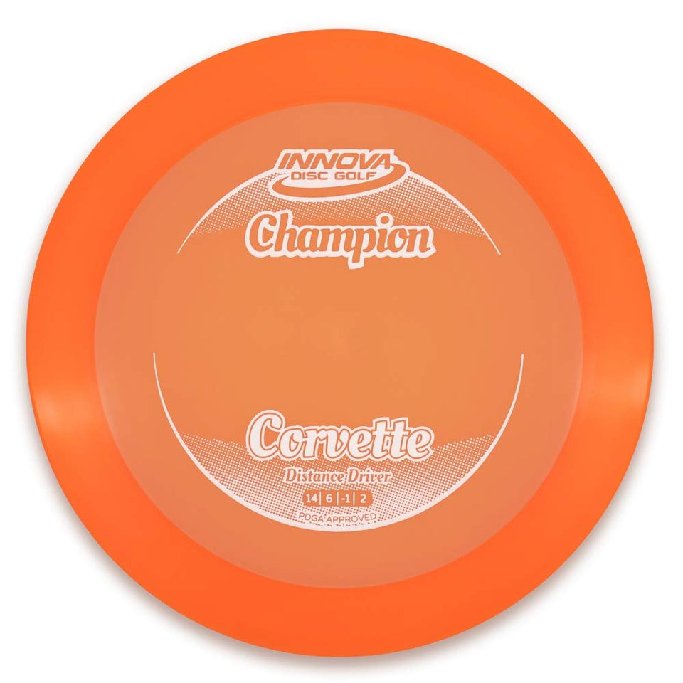 Innova Corvette distance driver color swatches for quick style selection and visibility.