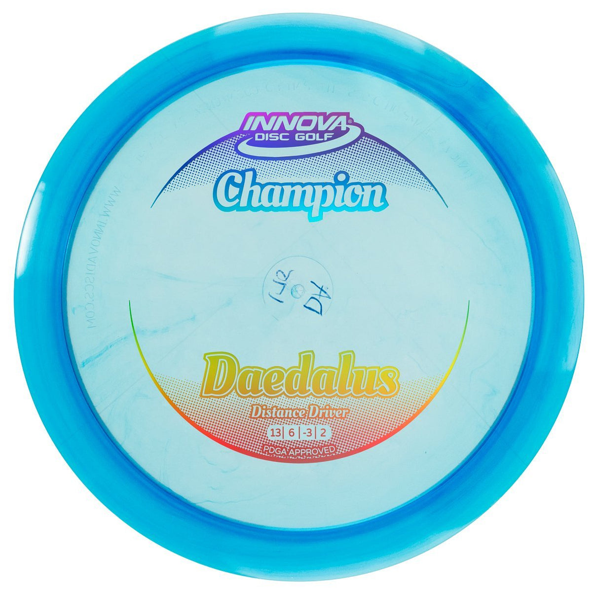 INNOVA Daedalus distance driver in Champion plastic for tailwind flights.