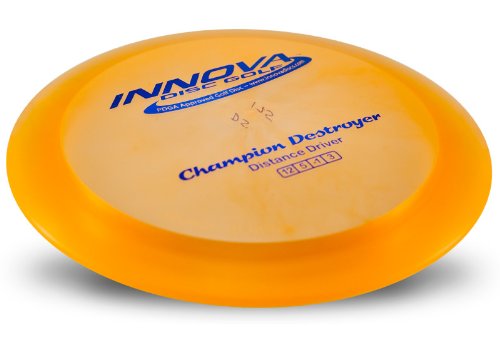 INNOVA Destroyer 170-175g driver in flight with fast, stable power and long glide.