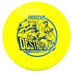 Innova Destroyer Robot Stamp side view highlights fast distance potential for power throws.