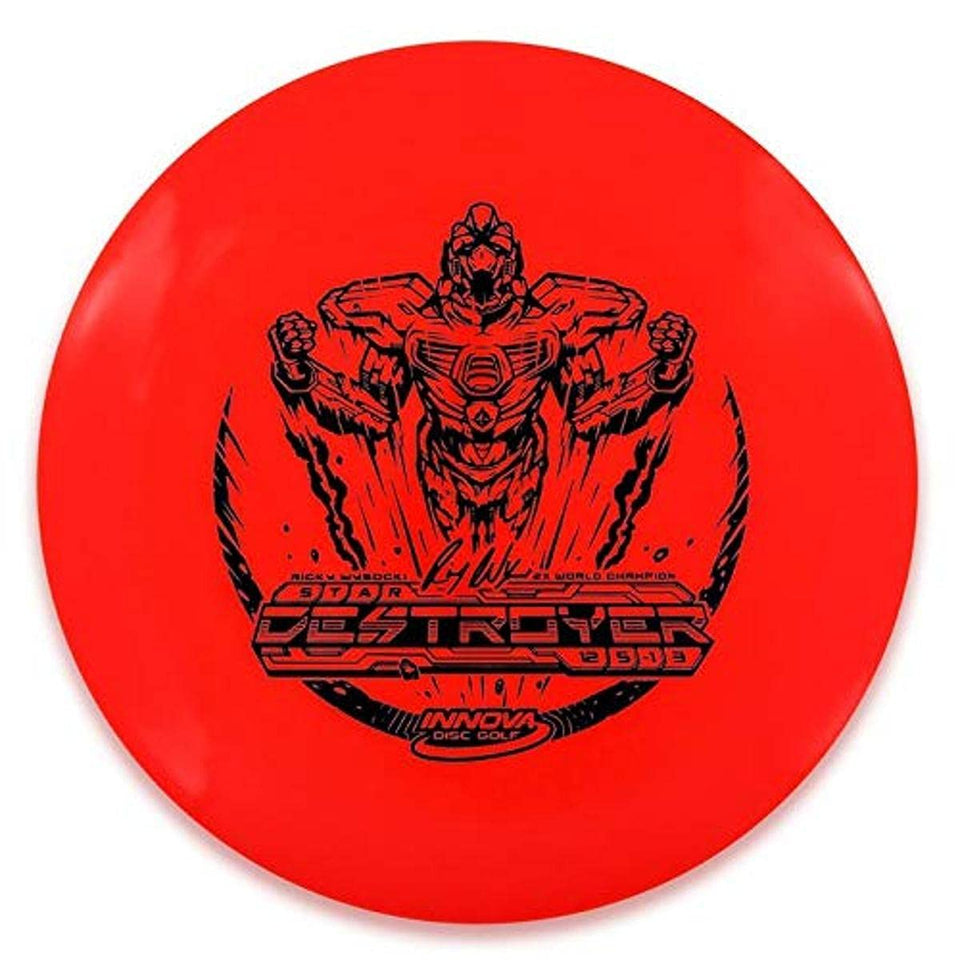 Innova Destroyer Star Line disc in colorful visuals for long-distance throws.