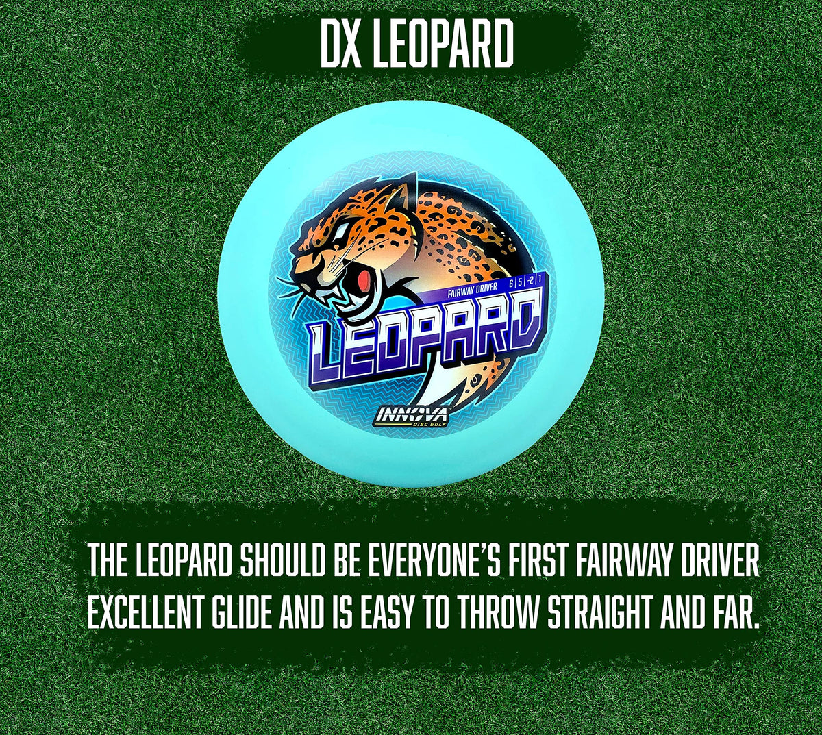 Innova Leopard DX fairway driver, easy straight throws and great glide for beginners