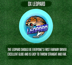 Innova Leopard DX fairway driver, easy straight throws and great glide for beginners