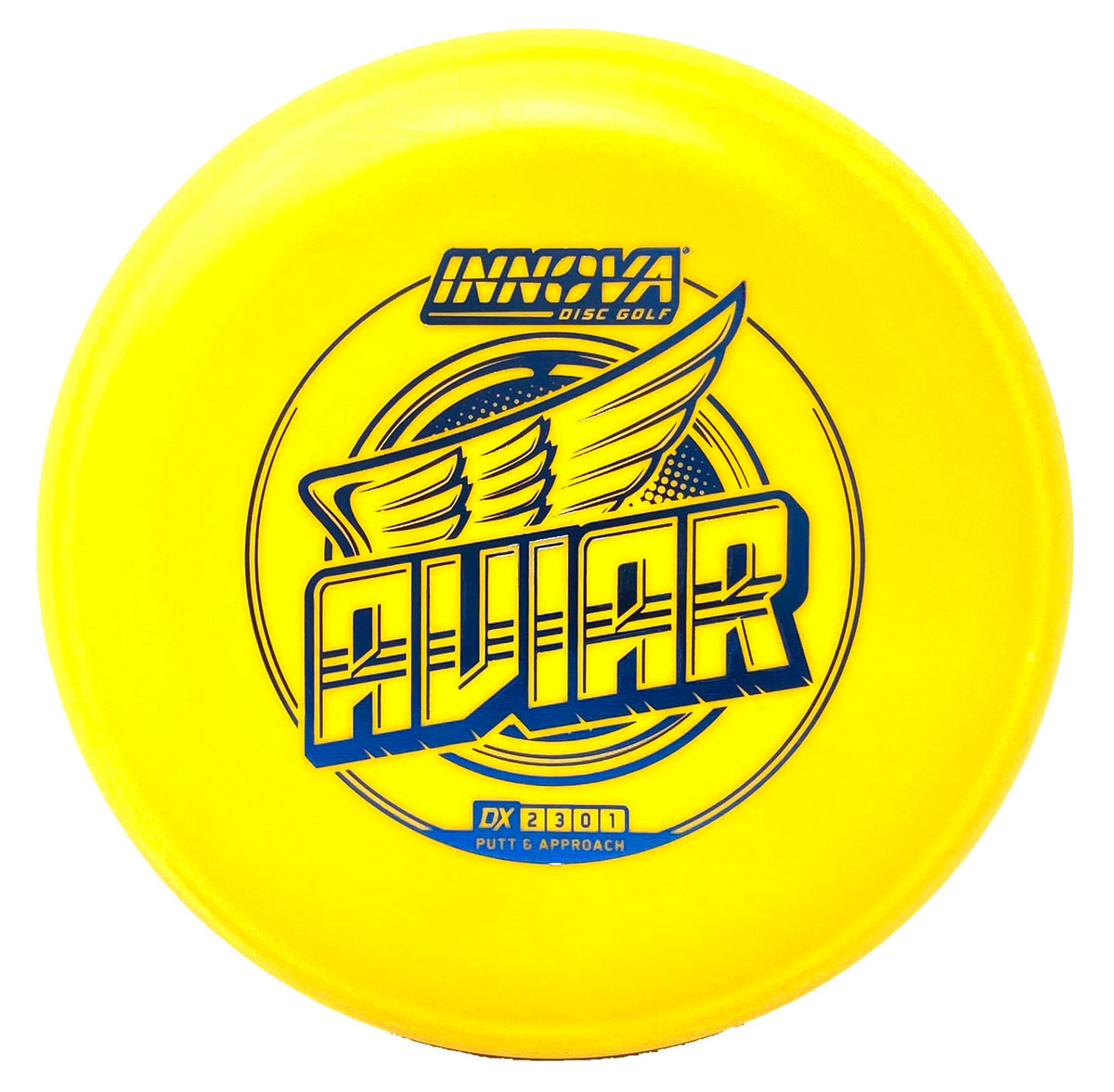 INNOVA DX Aviar Putt pack angled shot showcases versatile practice for precise putts.