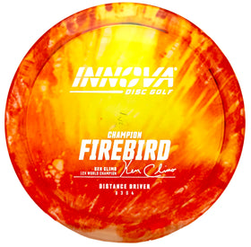 Innova Firebird on translucent Champion plastic showcases durable flight and eye-catching design.