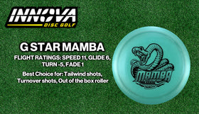 Innova Gorgon distance driver showing versatile grip and precise shot potential.