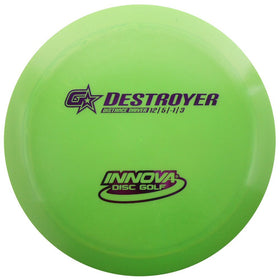 INNOVA GStar Destroyer flight ratings graphic highlights speed, glide, and wind resistance.