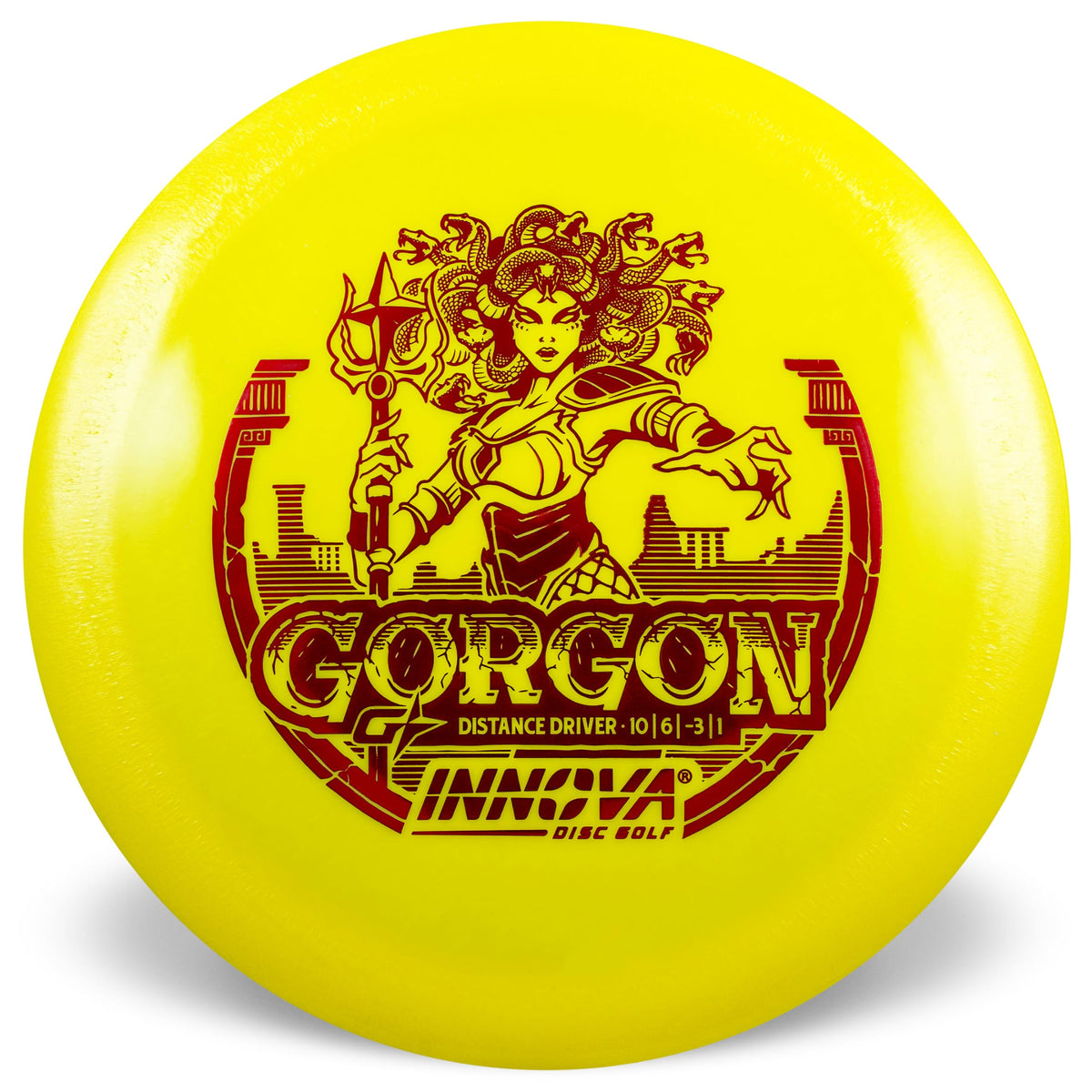 Innova GStar Gorgon straight glide with reliable fade for narrow fairways.