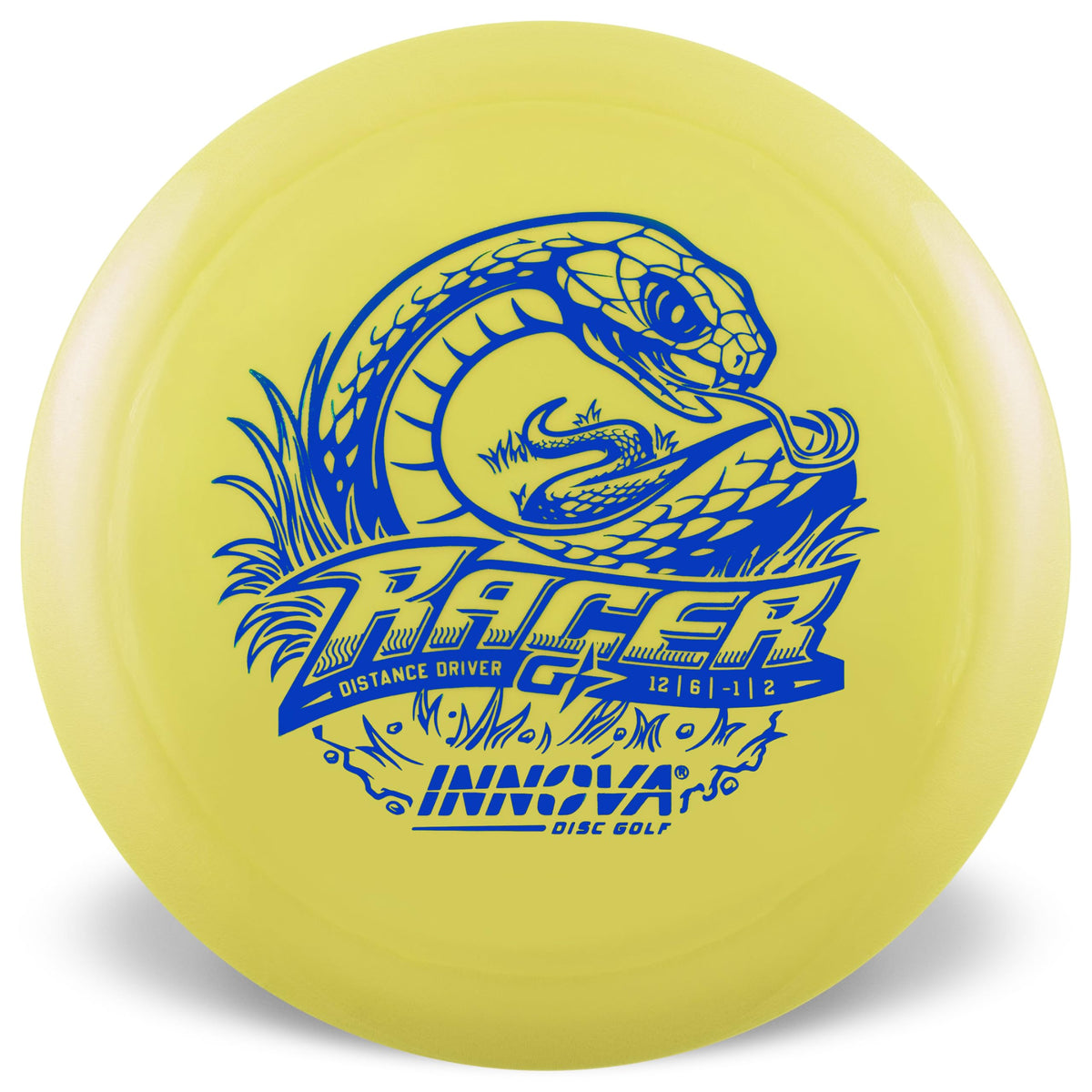Innova GStar Racer close-up highlights flexible grip on GStar plastic for chilly days