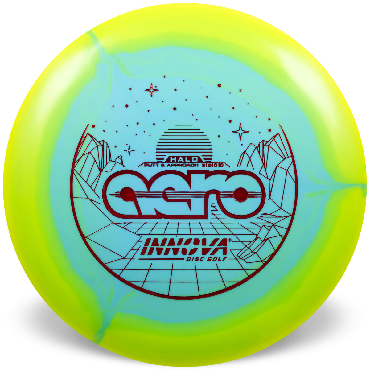 Innova Halo Star Aero Putter with two-tone halo rim enhances on-course visibility and identification.