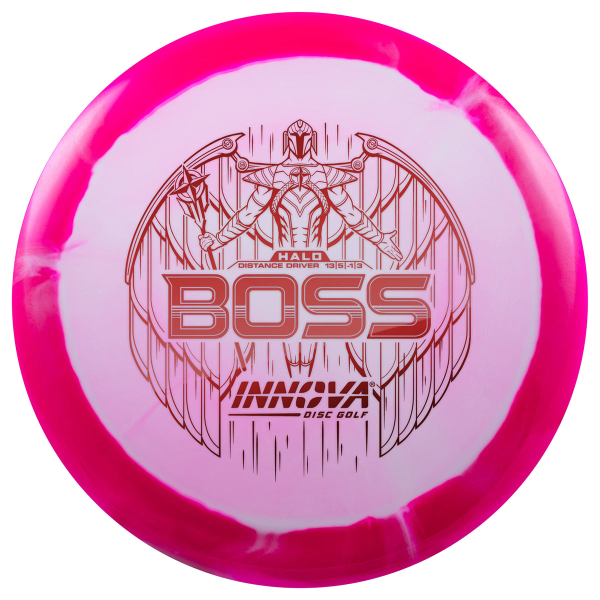 Innova Halo Star Boss color-contrast rim aids quick recognition on courses