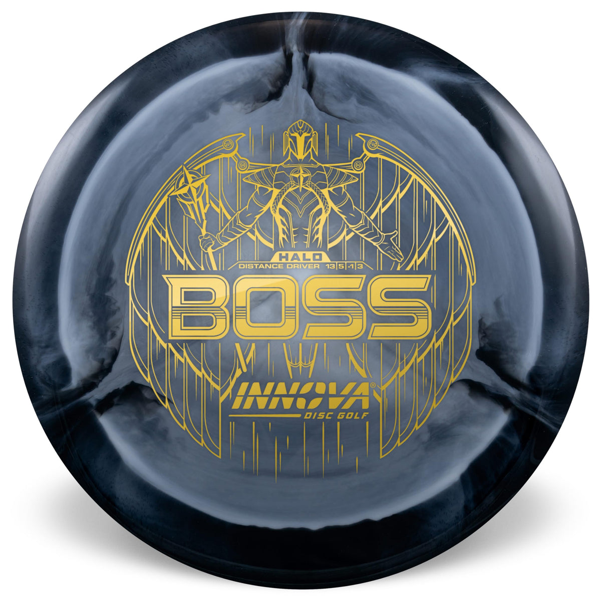 Innova Halo Star Boss distance driver in hand ready for a long tee shot