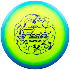 Innova Halo Star Fox mid-range in-flight with extended glide.